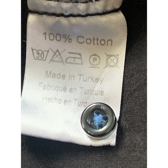 7 Downie St Couture Long Sleeve Flip Cuff Dress Shirt Men's Size XL T Black - Picture 15 of 16